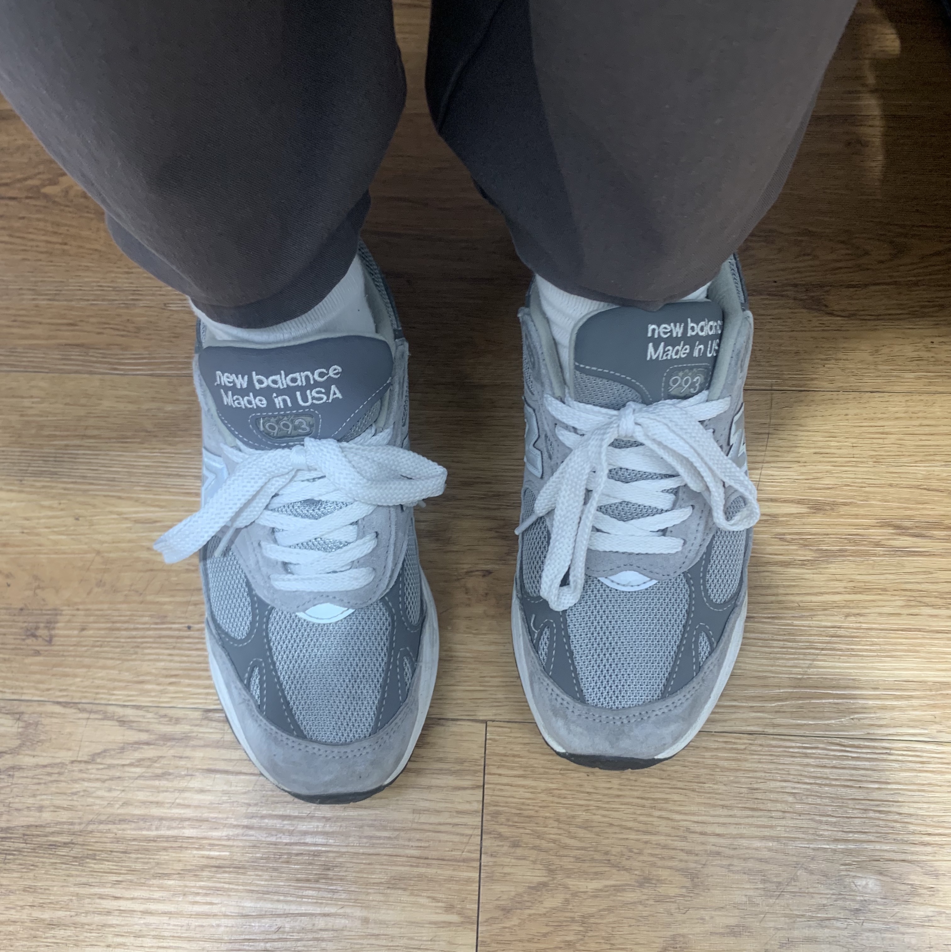 New Balance 993 Made in USA Grey - D Standard 착용 스타일