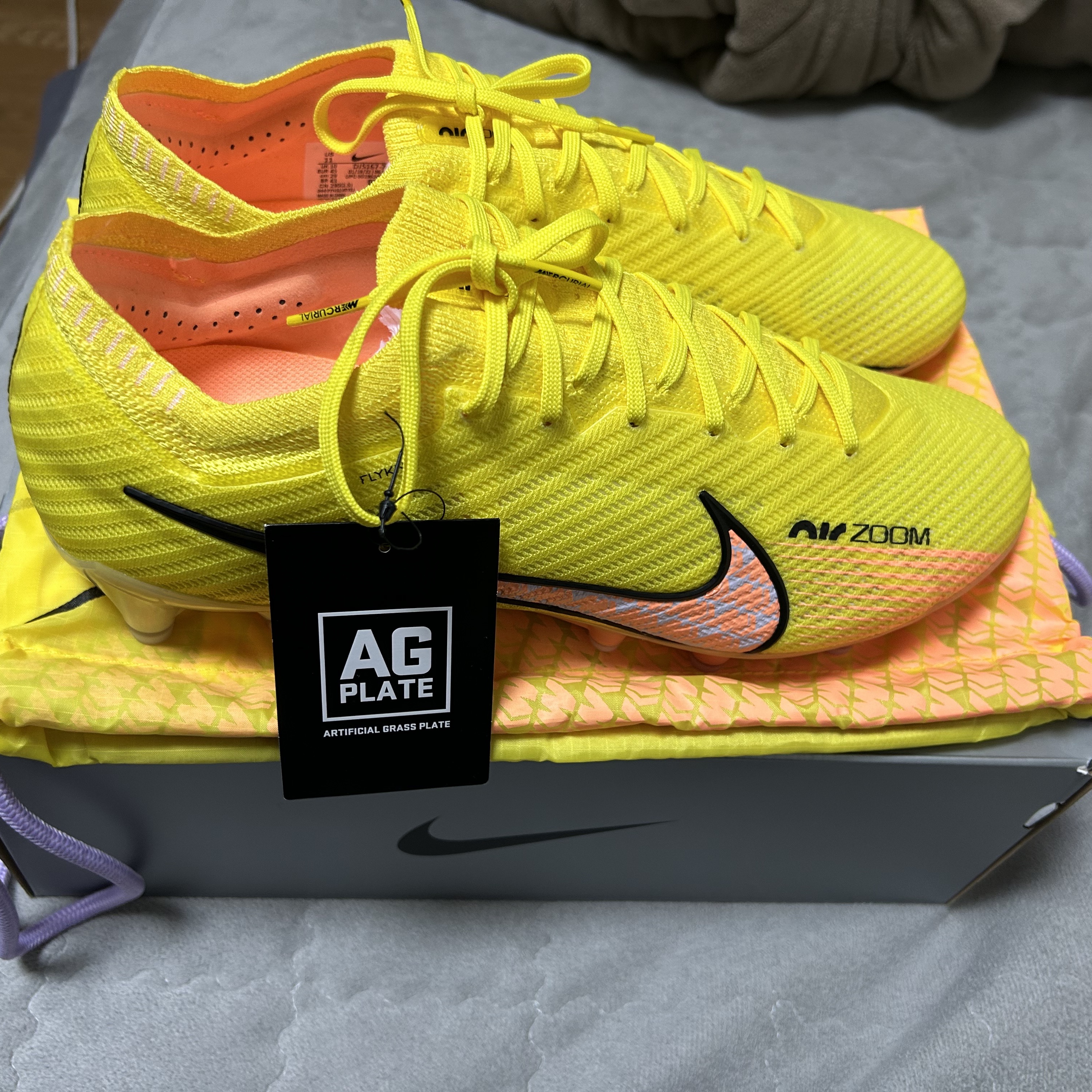 Nike Zoom Mercurial Vapor 15 Elite AG Pro Yellow Strike 착용 스타일 - 1