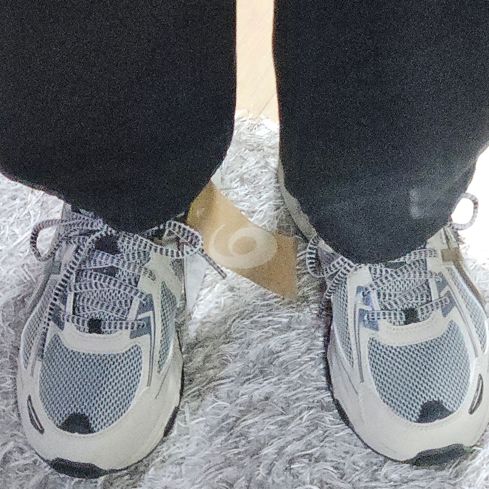 Asics Gel-Venture 6 Feather Grey Black 착용 스타일
