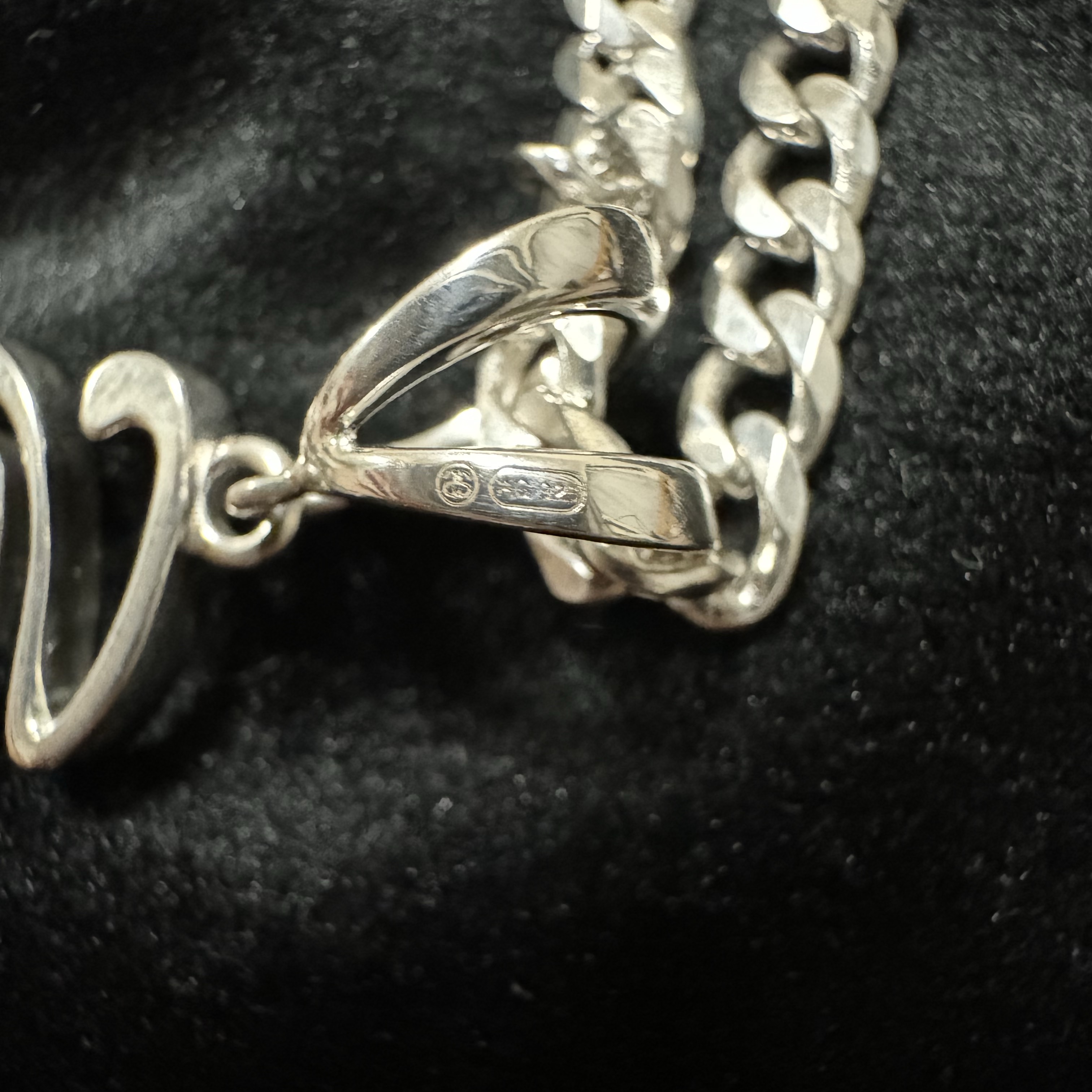Stussy Swirly S Chain Sterling Silver 착용 스타일 - 4