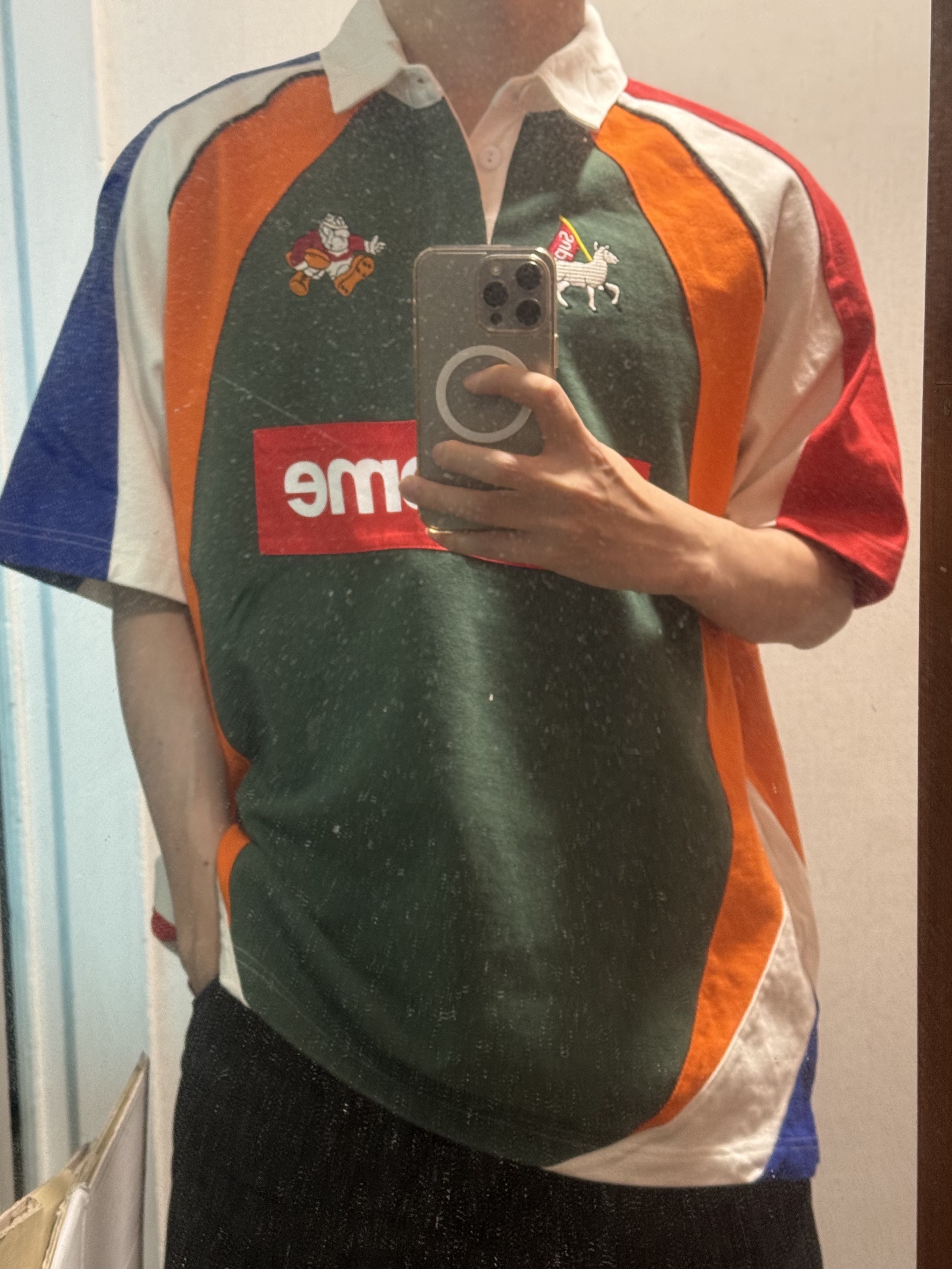 Supreme S/S Rugby Multicolor - 24SS 착용 스타일