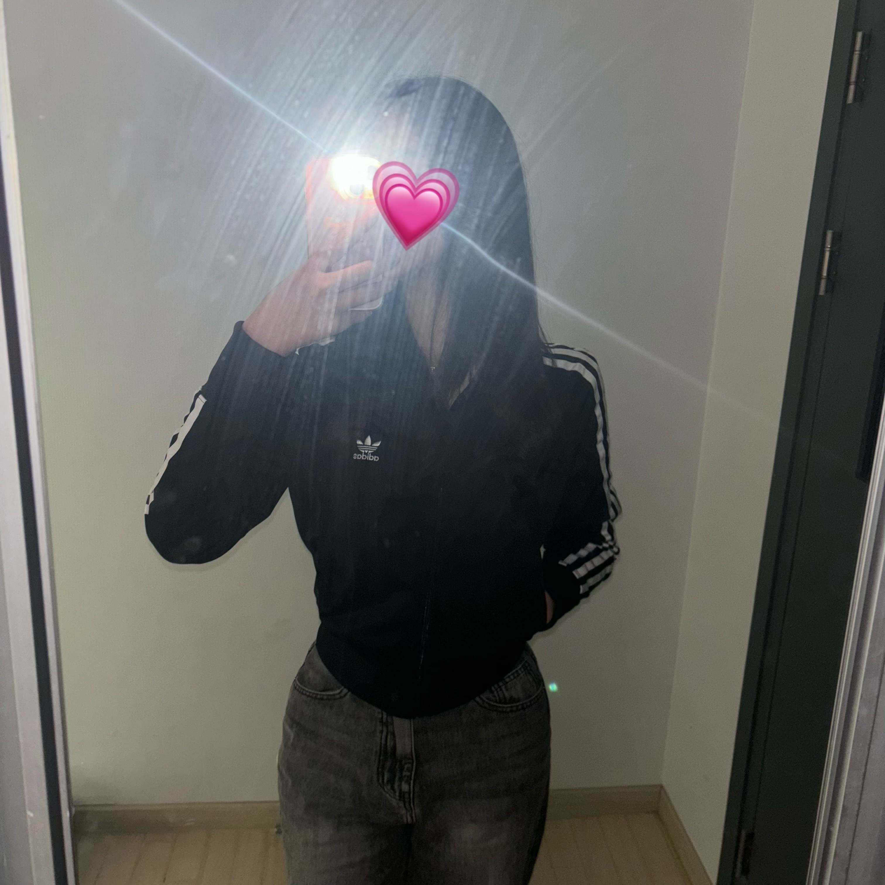 (W) Adidas Adicolor Classic Firebird Track Top Black - KR Sizing 착용 스타일 - 2