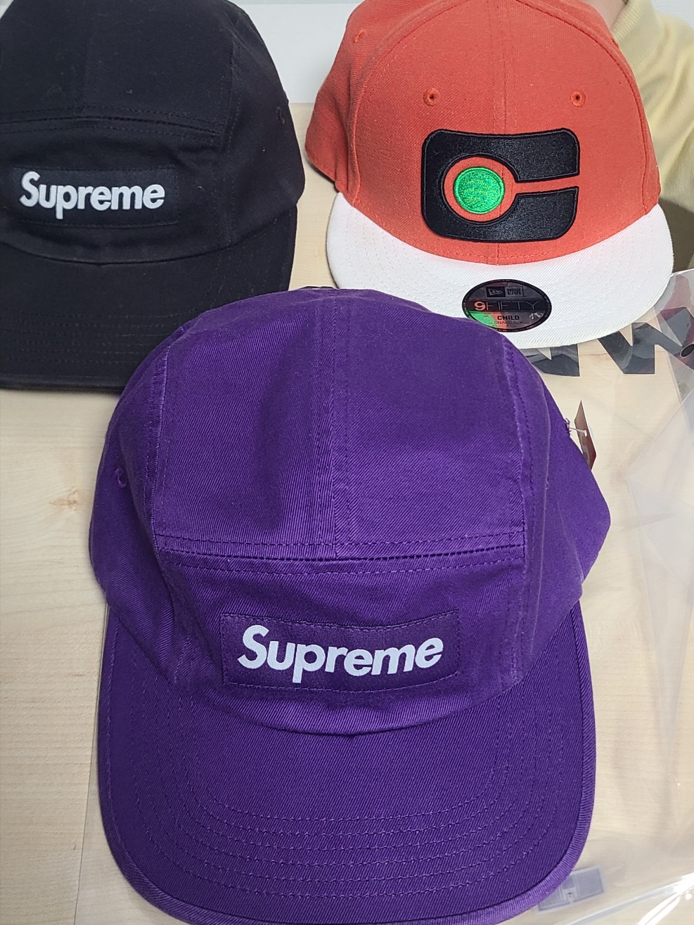 Supreme Washed Chino Twill Camp Cap Purple - 24SS 착용 스타일 - 2