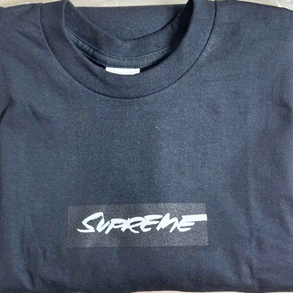 Supreme Futura Box Logo T-Shirt Black - 24SS 착용 스타일