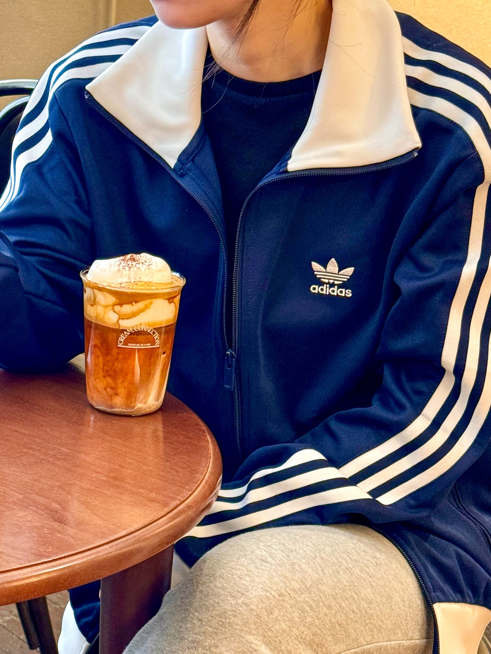 Adidas Adicolor Classic Beckenbauer Track Top Night Indigo - KR Sizing 착용 스타일 - 1