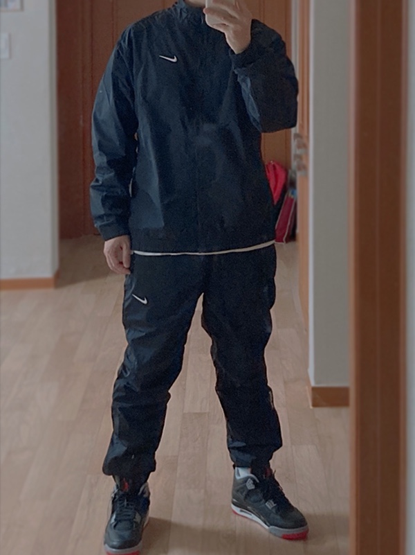 Nike x Drake Nocta Woven Track Pants Black (FN7668-010), Nike x Drake Nocta Nylon Track Jacket Black (FN7666-010) 착용 스타일 - 3