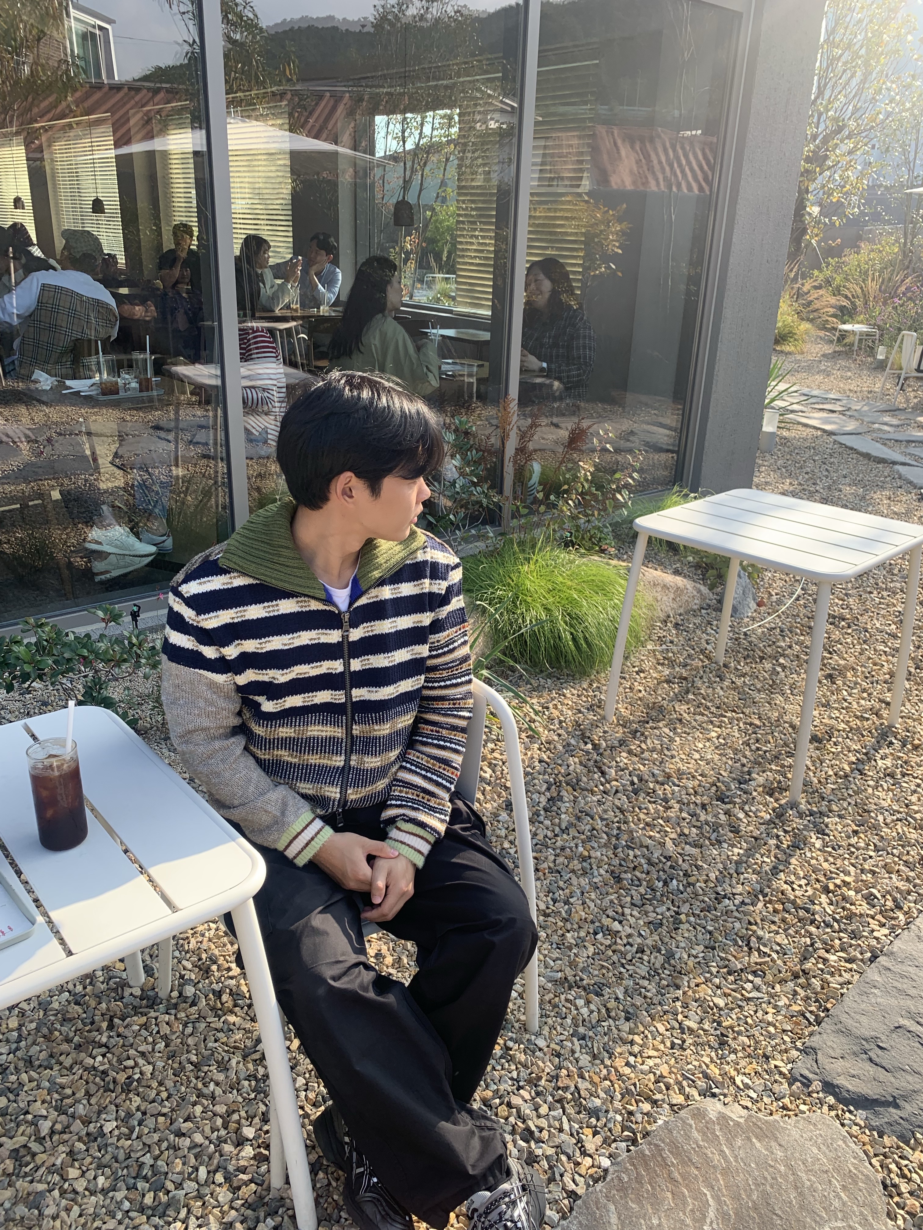 Asics x Andersson Bell Gel-1090 Black Silver, [KREAM 단독] ADSB Andersson Bell Sauvage Cotton Cardigan Black 착용 스타일 - 1