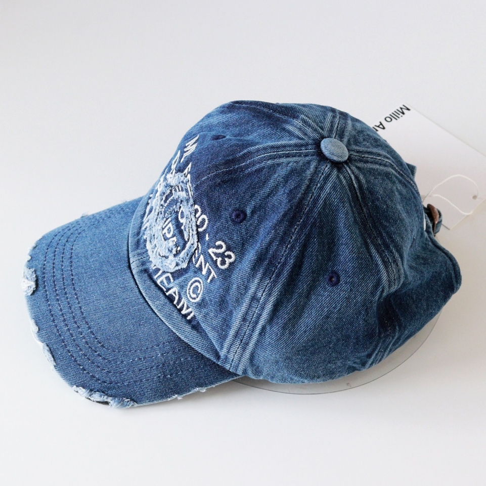 Millo Archive Core Denim Ball Cap Washed Blue, [KREAM 단독] ADSB Andersson Bell Sauvage Cotton Cardigan Green 착용 스타일 - 3