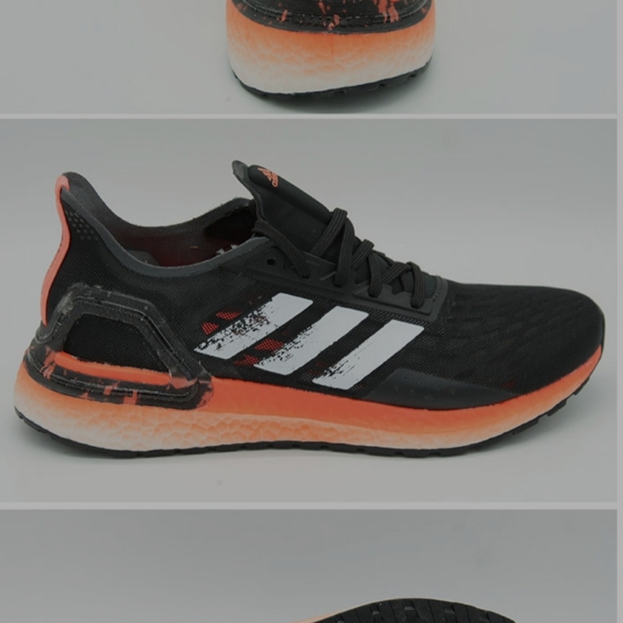 (W) Adidas Ultraboost PB Core Black Signal Coral 착용 스타일 - 2