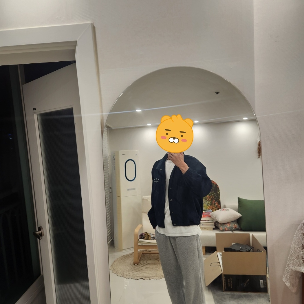IAB Studio Corduroy Jacket Midnight Blue 착용 스타일
