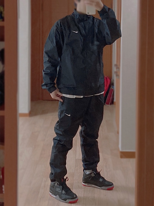 Nike x Drake Nocta Woven Track Pants Black (FN7668-010), Nike x Drake Nocta Nylon Track Jacket Black (FN7666-010) 착용 스타일 - 4