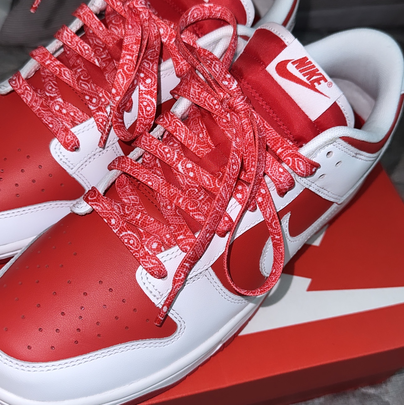 Nike Dunk Low Retro Championship Red 착용 스타일