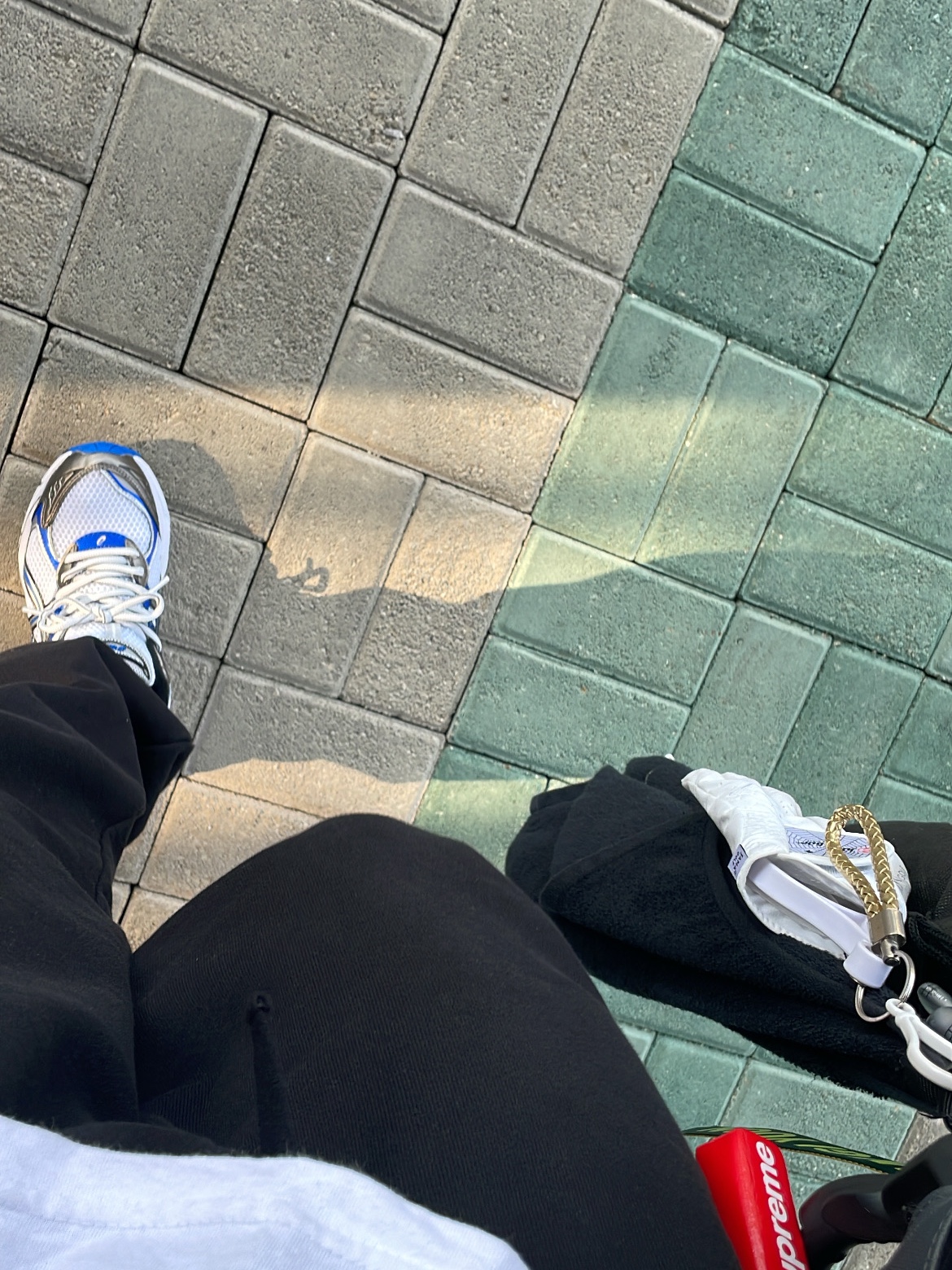 The North Face White Label Neilton Jacket Dark Gray, Asics GT-2160 White Illusion Blue 착용 스타일 - 2