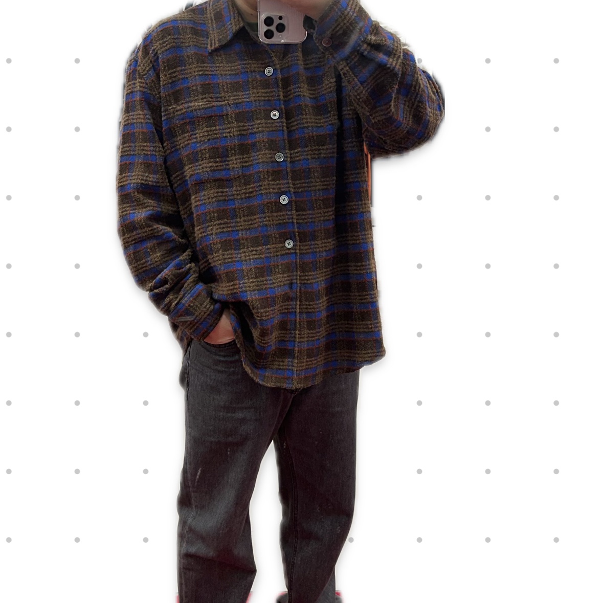 Our Legacy Above Shirt Brown Pankow Check 착용 스타일