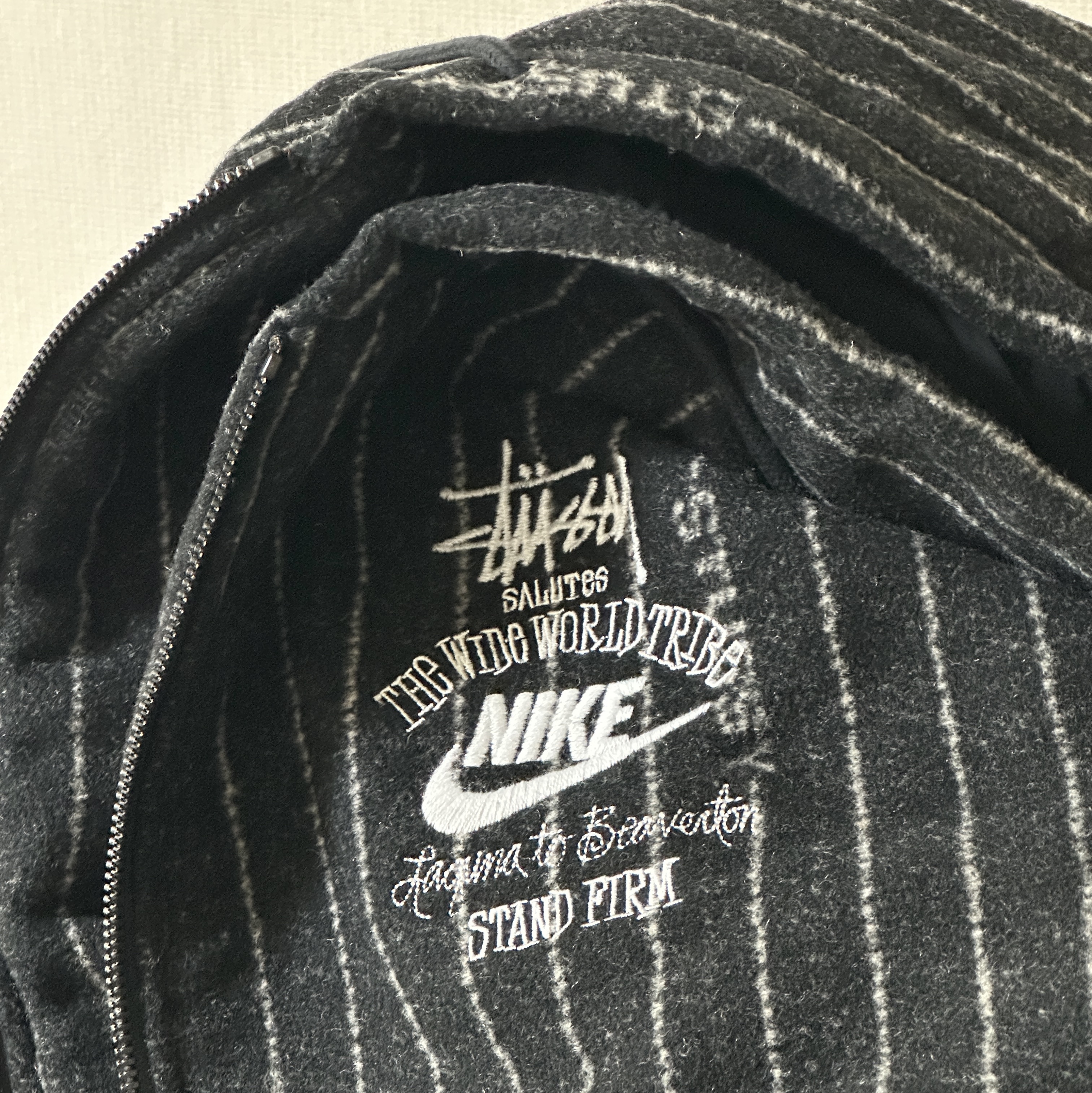 Nike x Stussy NRG Striped Wool Jacket Black (DR4023-010) 착용 스타일 - 2