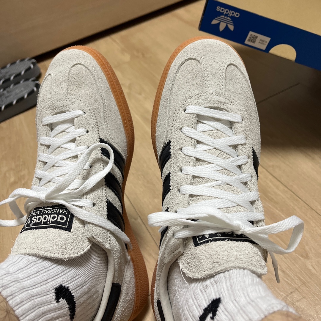 (W) Adidas Spezial Handball Aluminium Core Black 착용 스타일