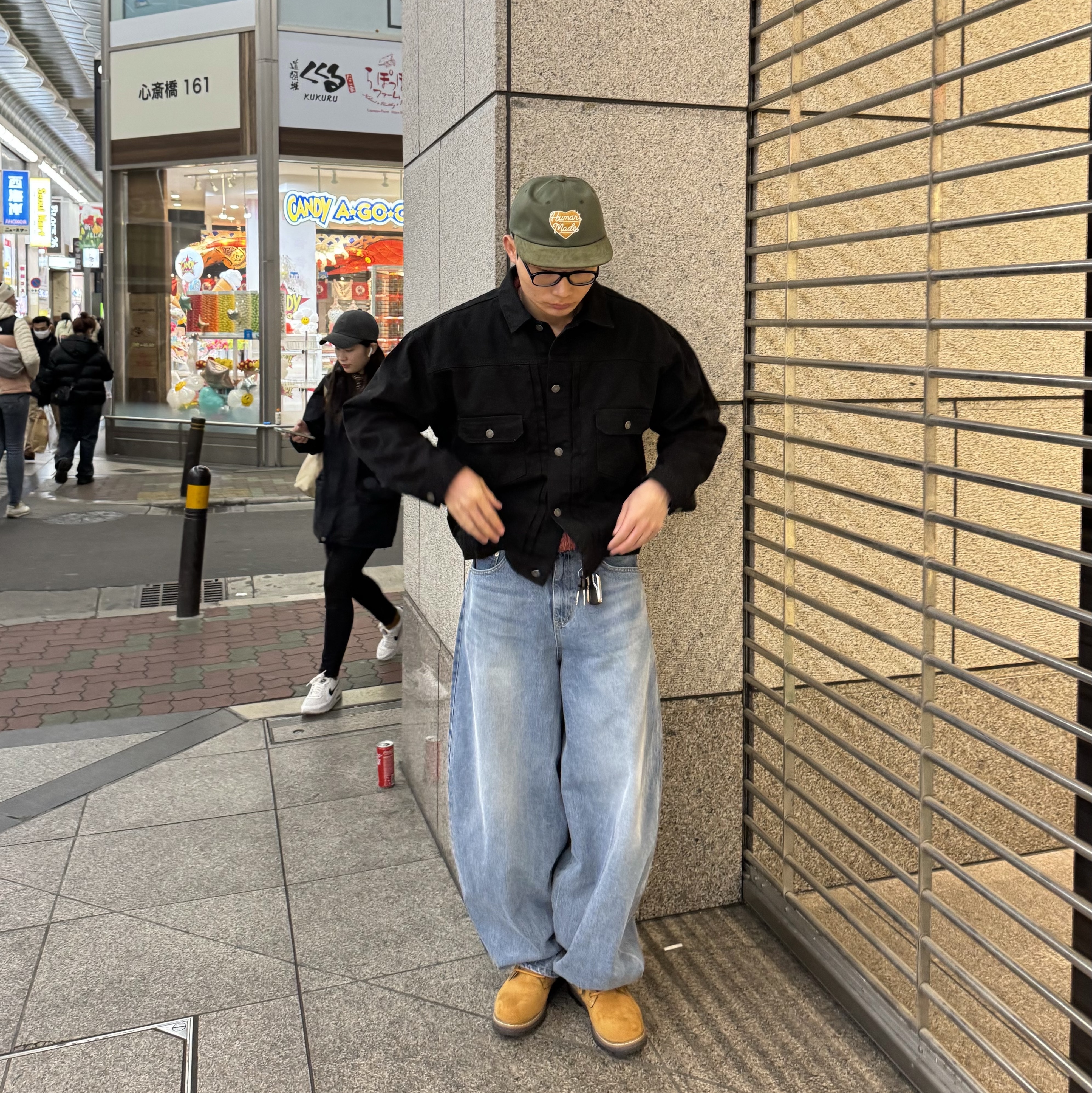 Human Made Corduroy Cap Olive Drab, Porter Tanker 2Way Duffle Bag M Black 착용 스타일 - 3