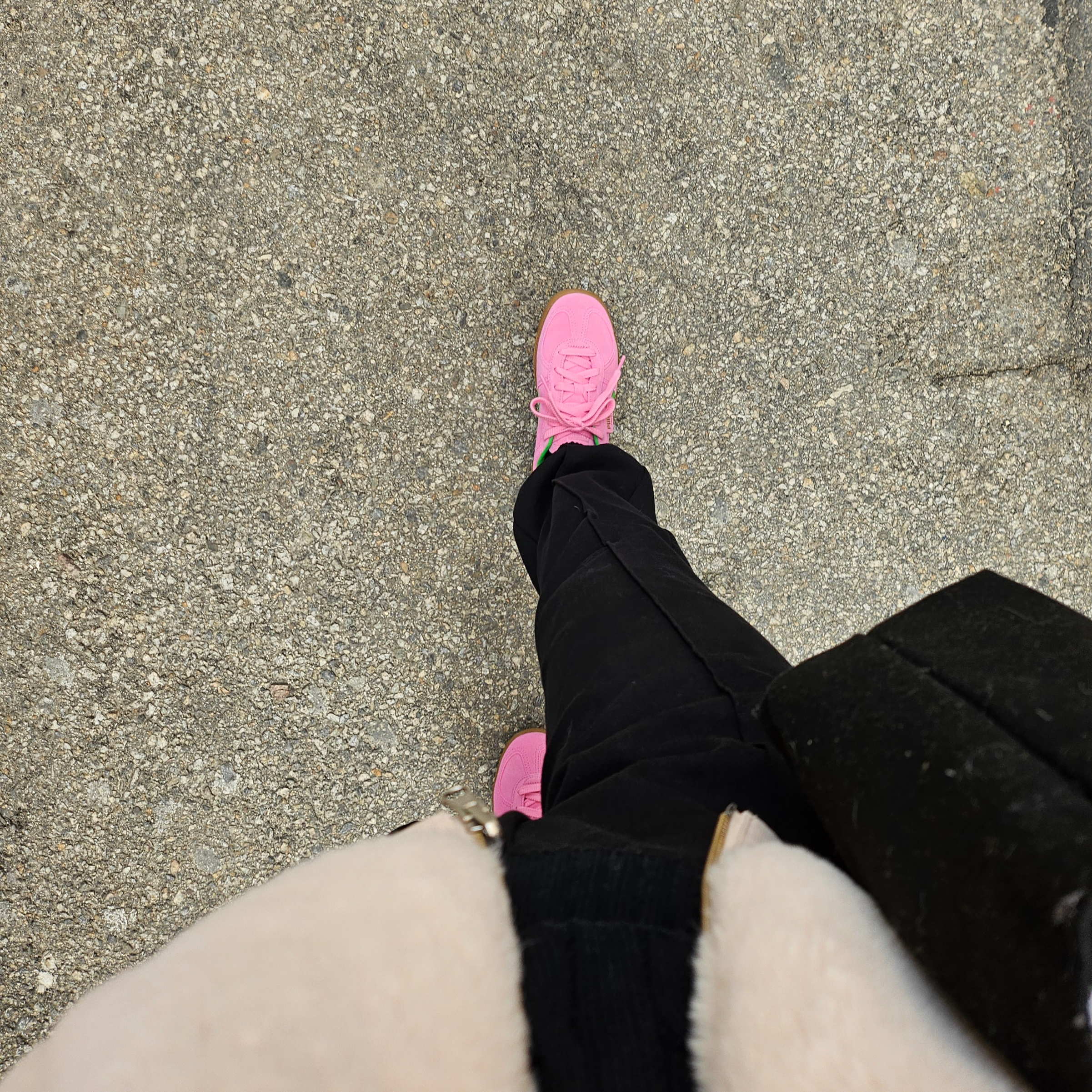 Puma Palermo Special Pink Delight Green 착용 스타일