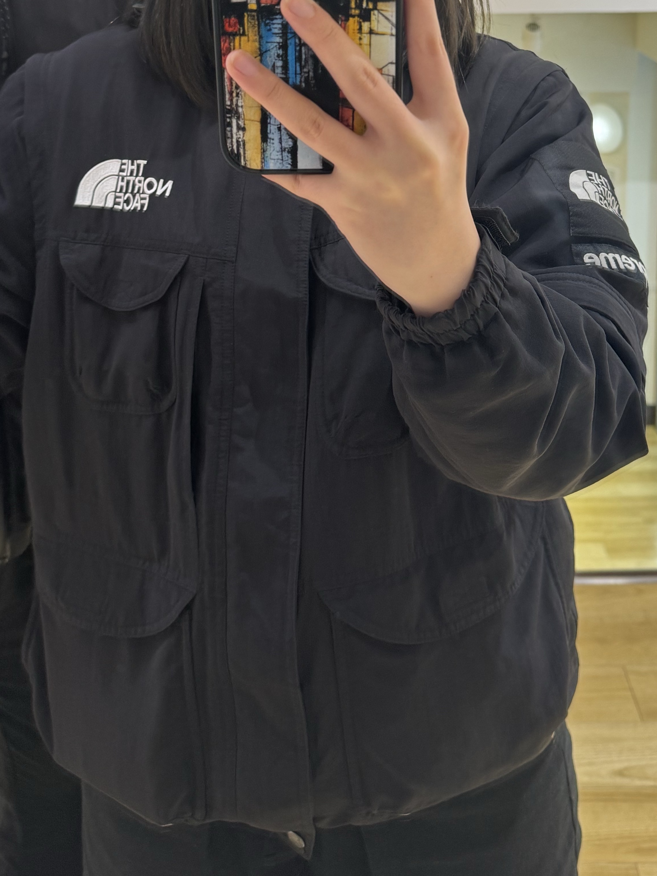 Supreme x The North Face Trekking Convertible Jacket Black - 22SS, Nike Air Force 1 '07 Low White 착용 스타일 - 2