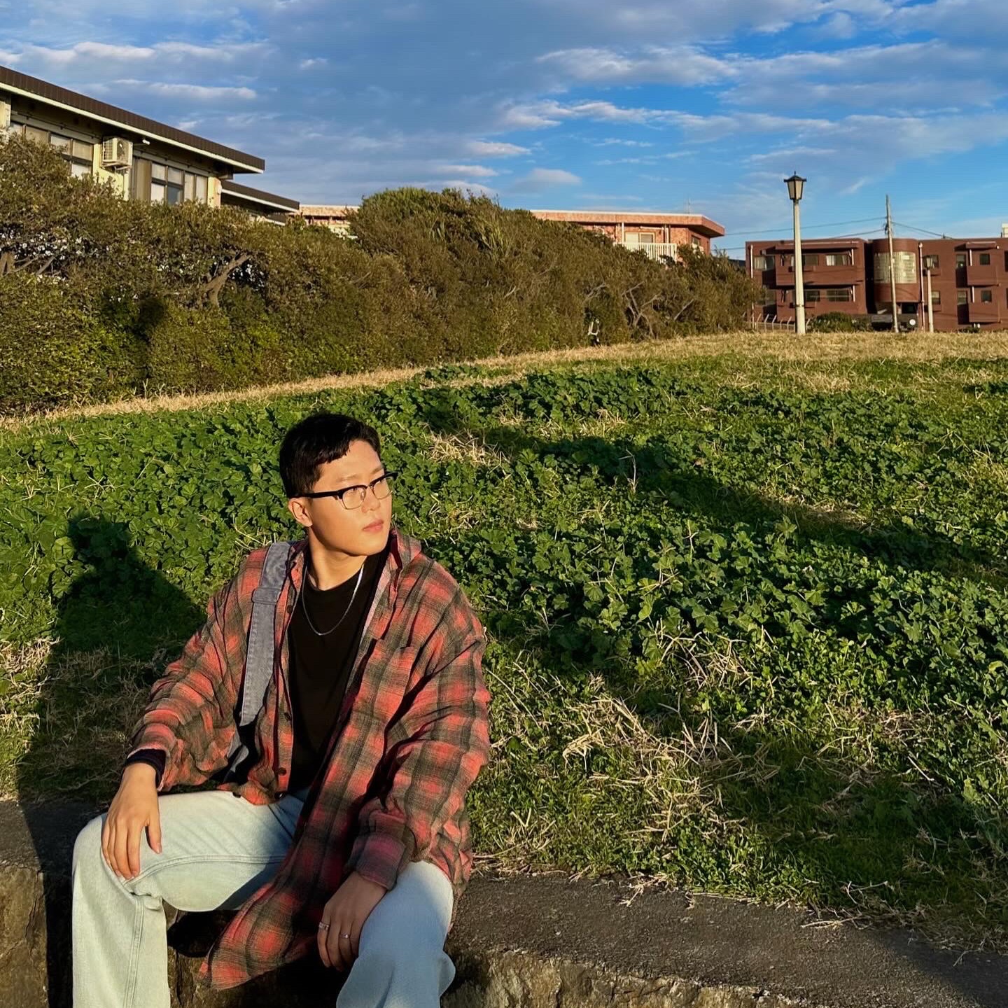 Our Legacy Borrowed Shirt Big Lumbercheck Print 착용 스타일