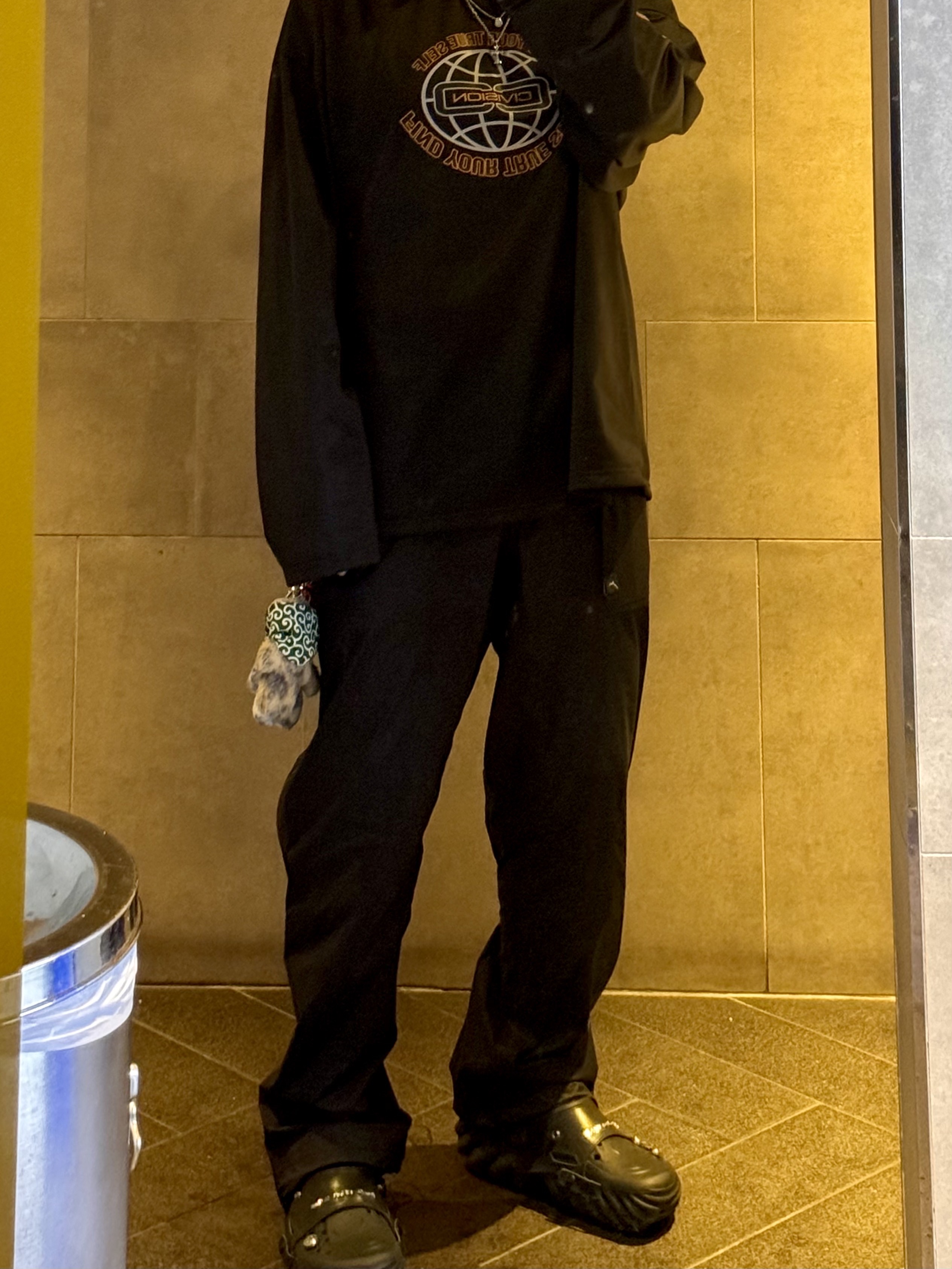 Civision by CSC Progressive Heavy Jersey Black, Crocs x Feng Chen Wang Echo Clog Black 착용 스타일