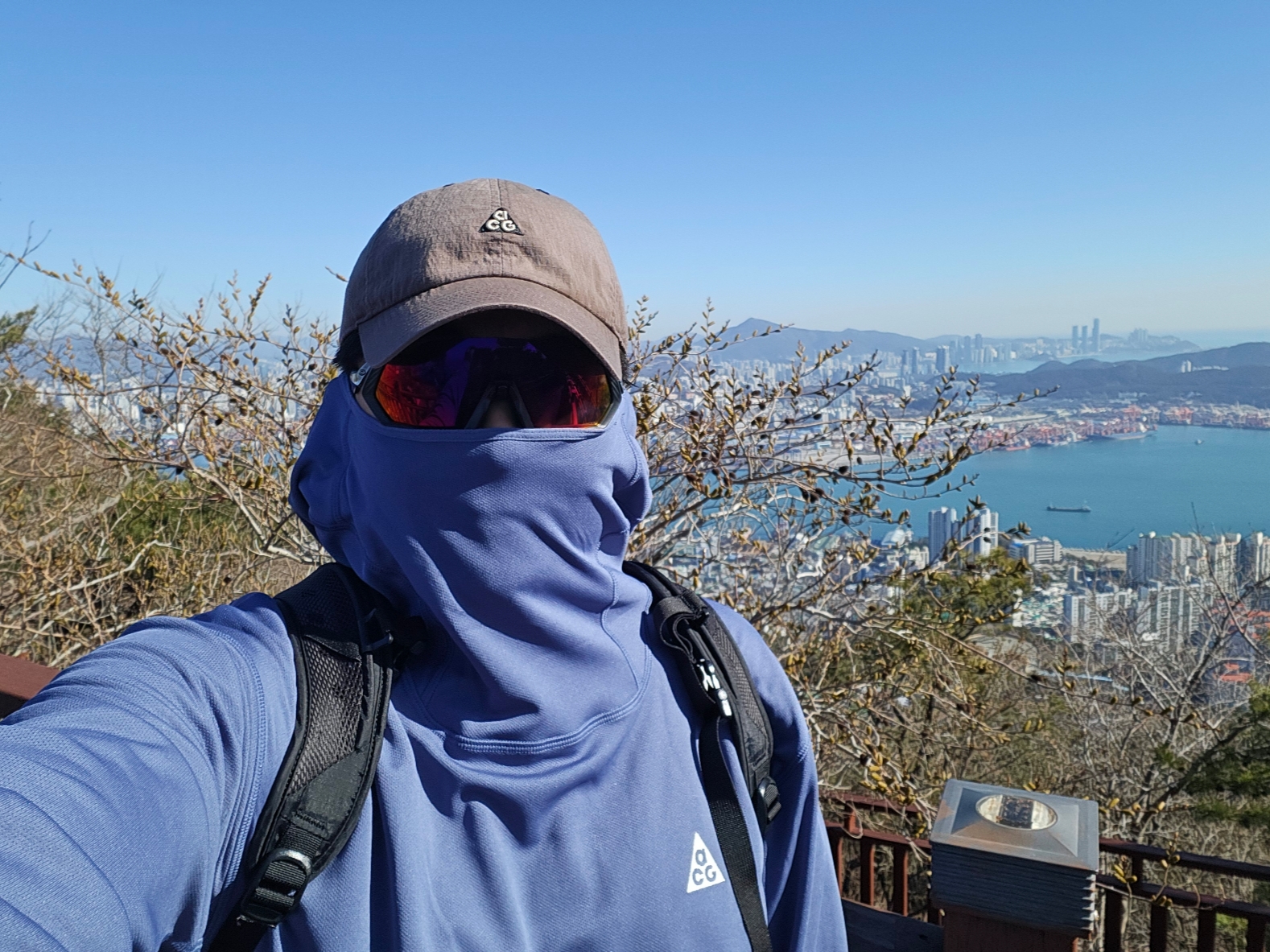 Nike ACG Dri-Fit ADV Lava Tree UV Hoodie Diffused Blue - Asia, Nike ACG Heritage 86 Cap Ironstone 착용 스타일 - 1
