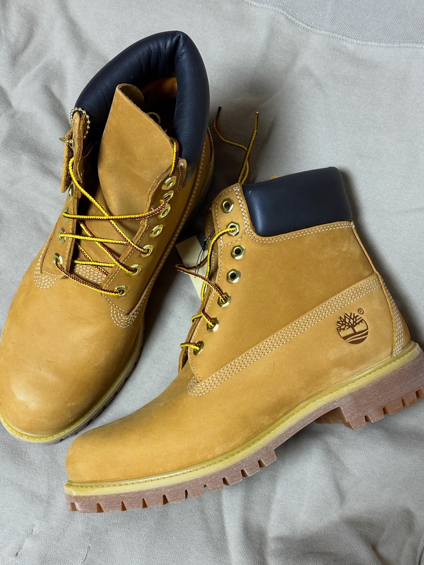 Timberland Premium 6 inch Waterproof Boot Wheat Nubuck - Wide 착용 스타일 - 2