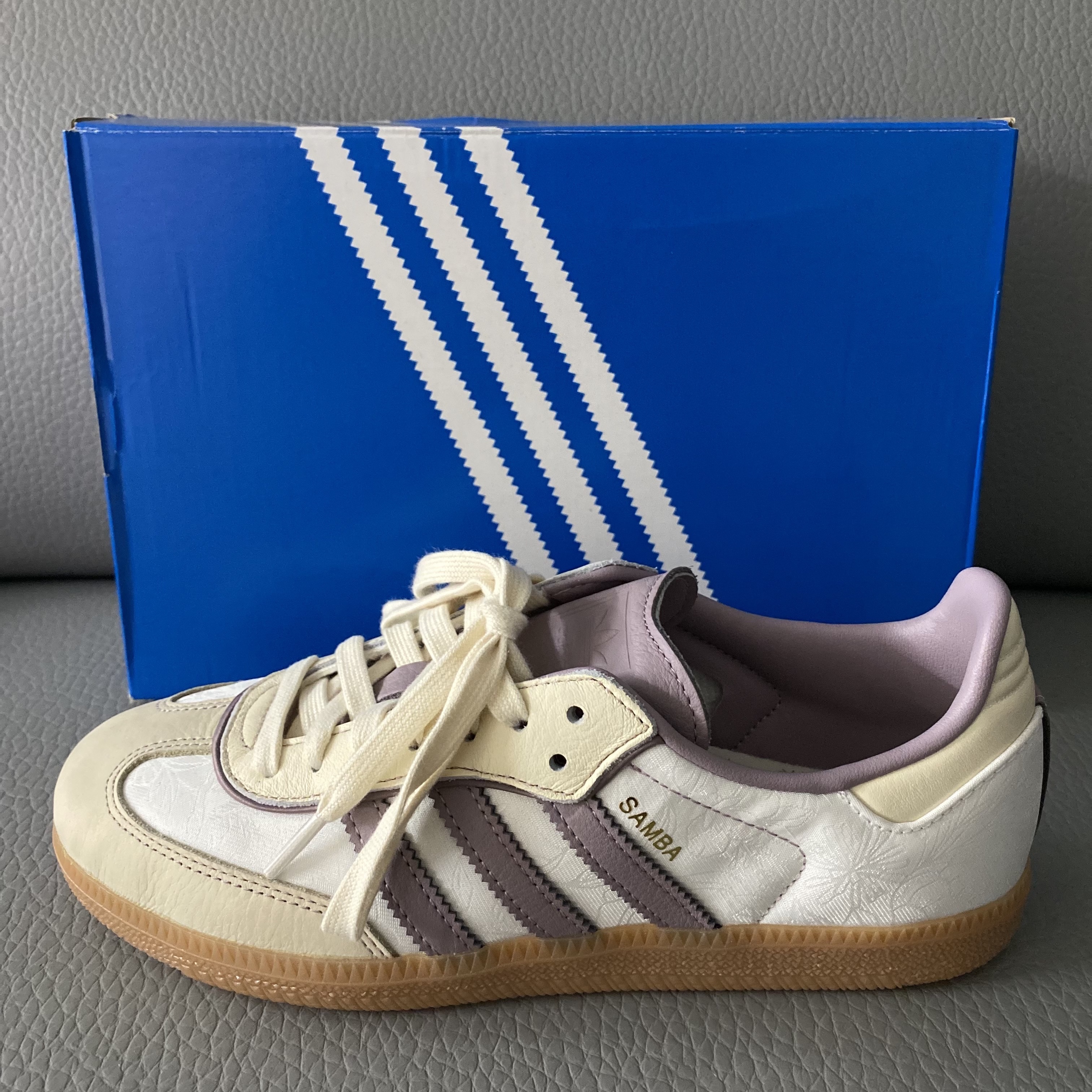 (W) Adidas Samba OG Cream White Preloved Brown 착용 스타일