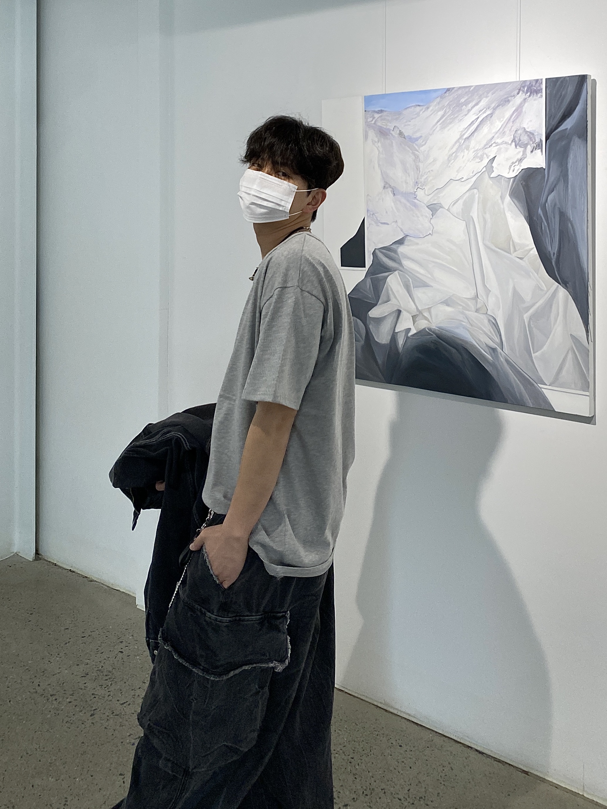 (W) Balenciaga 3XL Sneakers Light Beige 착용 스타일 - 4