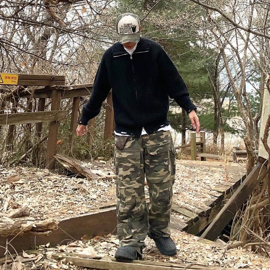 Project G/R Tactical Cargo Pants Camo 착용 스타일