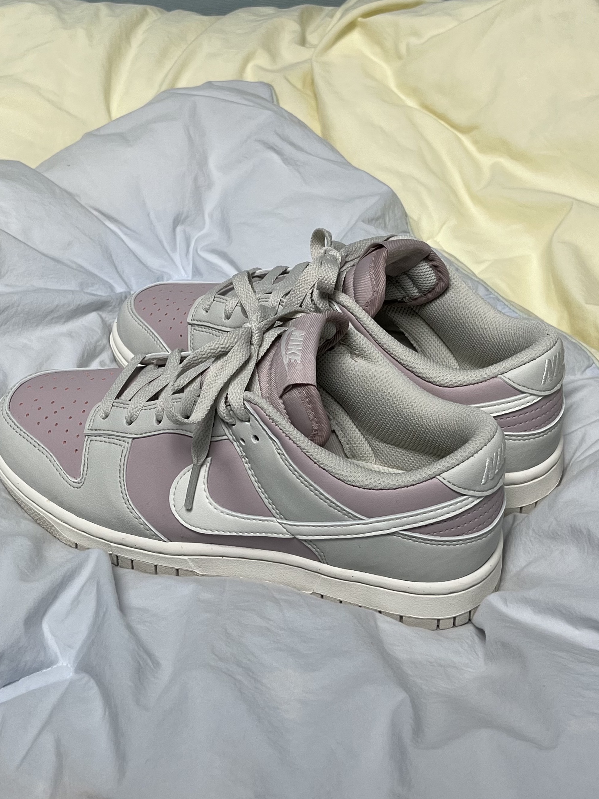 (W) Nike Dunk Low Pink Oxford 착용 스타일 - 4