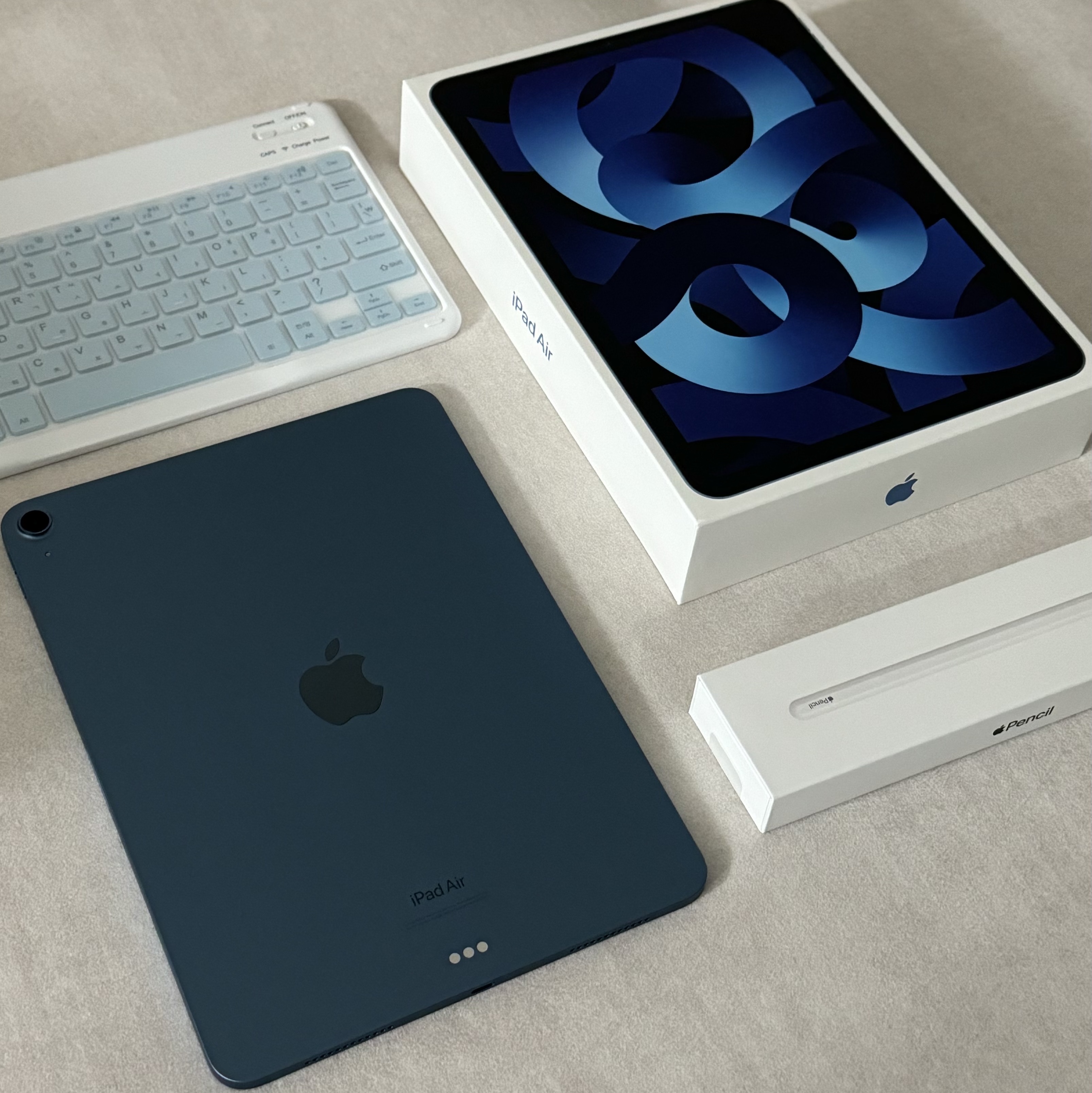 Apple Pencil 2nd Gen, Apple iPad Air 5th Gen Wifi 64GB Blue (Korean Ver.) 착용 스타일