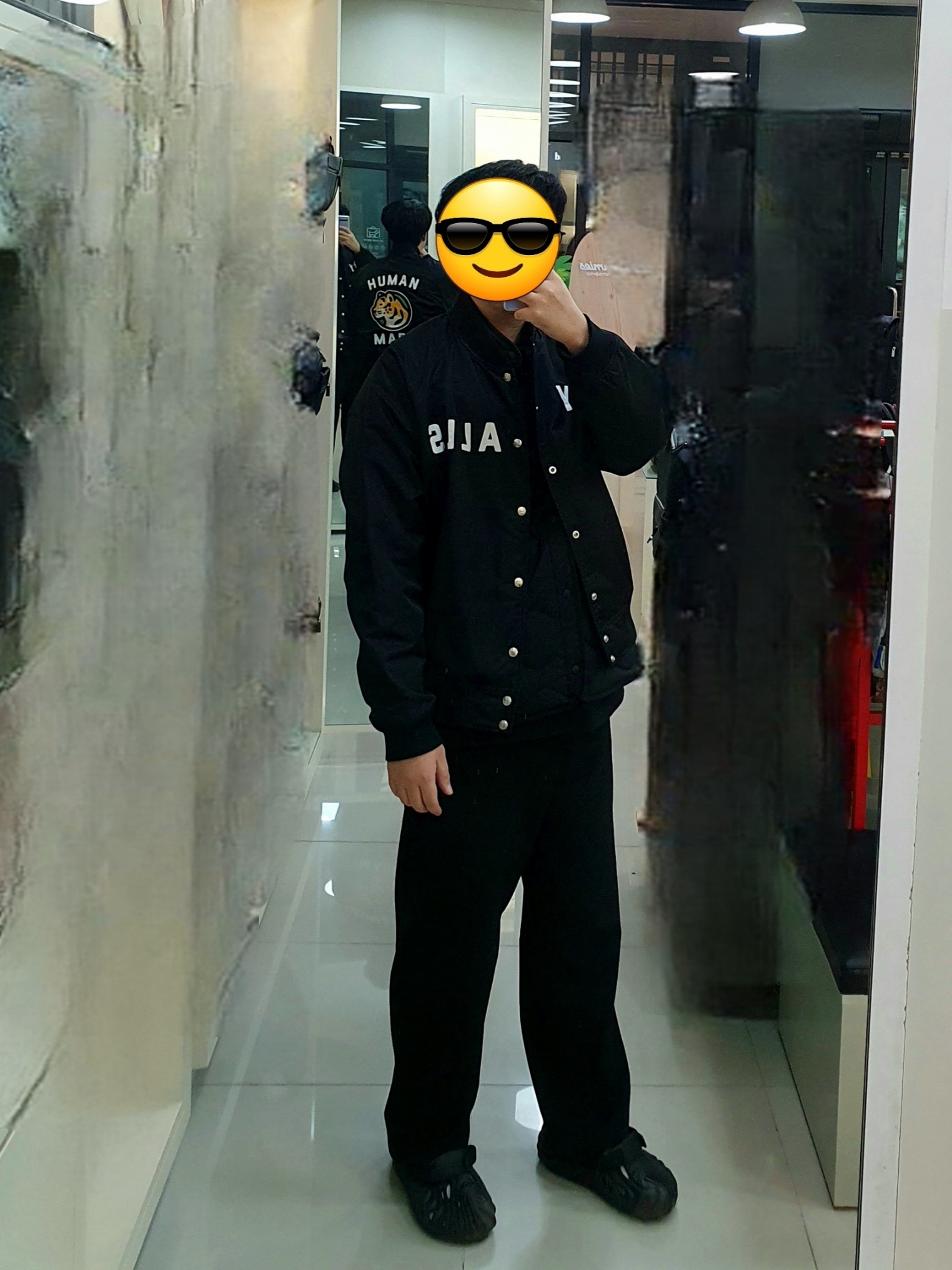 Human Made Nylon Stadium Jacket Black, Crocs x Salehe Bembury Pollex Clog Sasquatch 착용 스타일