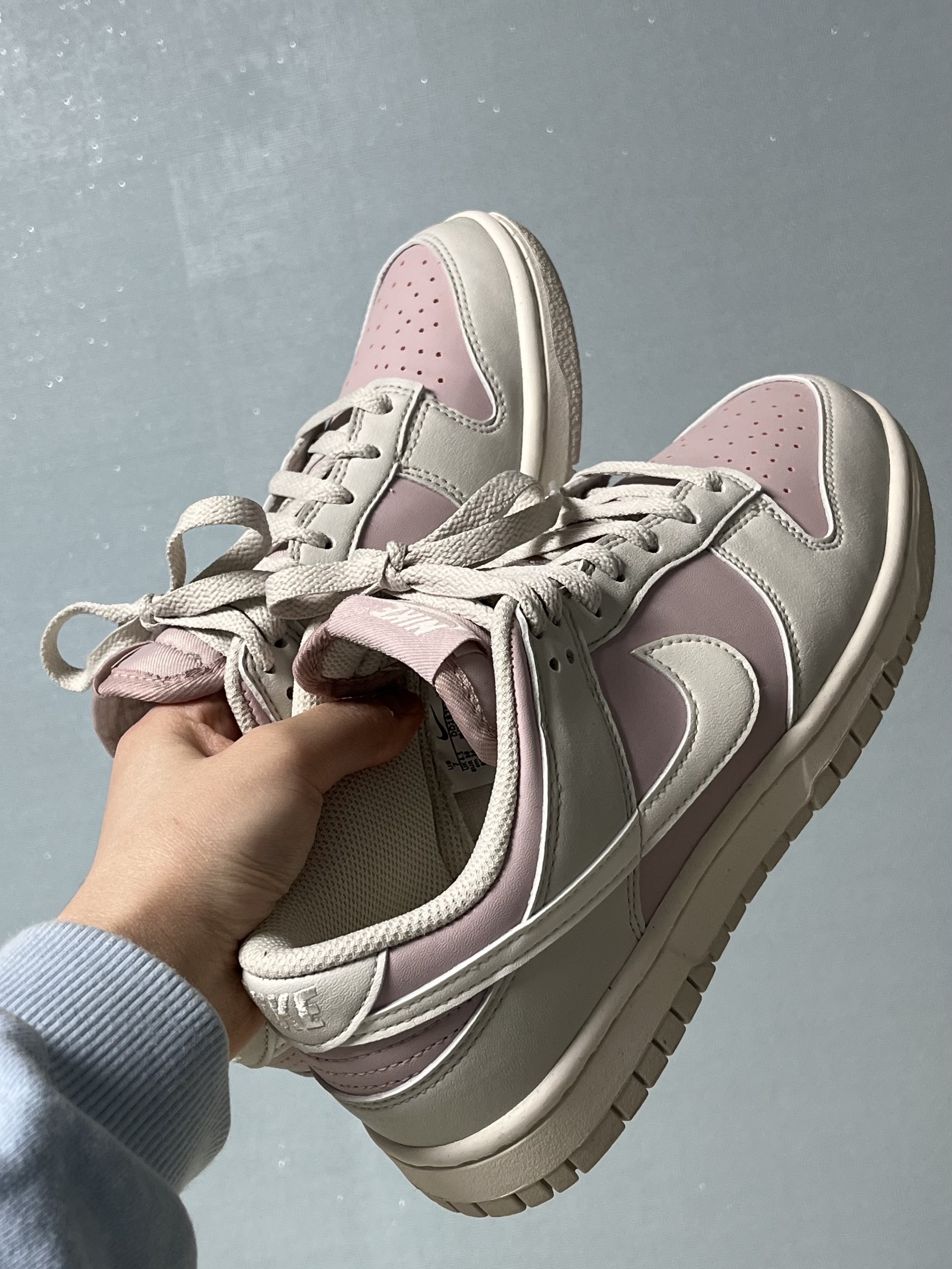 (W) Nike Dunk Low Pink Oxford 착용 스타일 - 2