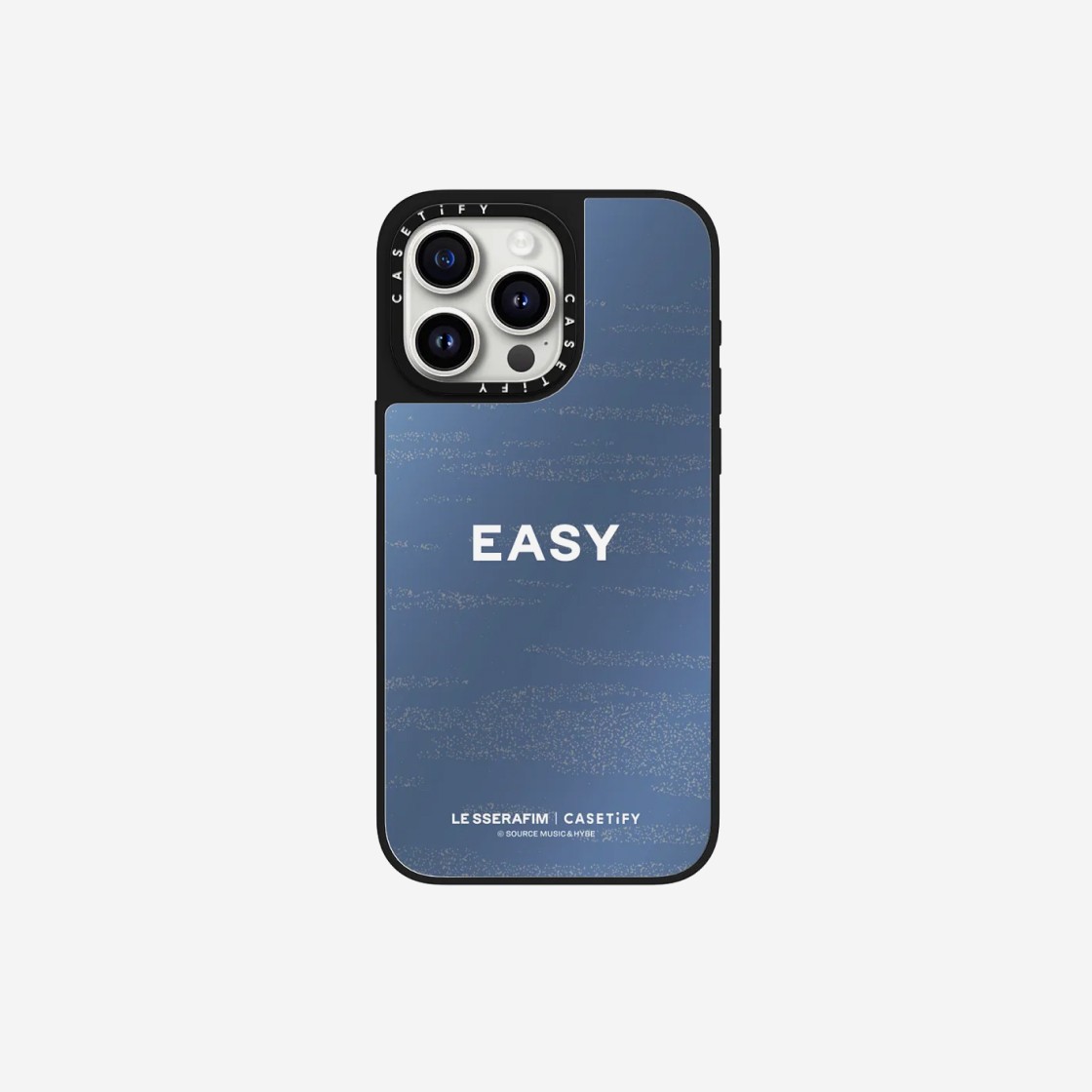 Casetify x LE SSERAFIM iPhone EASY Feathery Lotus MagSafe Mirror Case Silver Mirror Black Bumper 상세 이미지 3