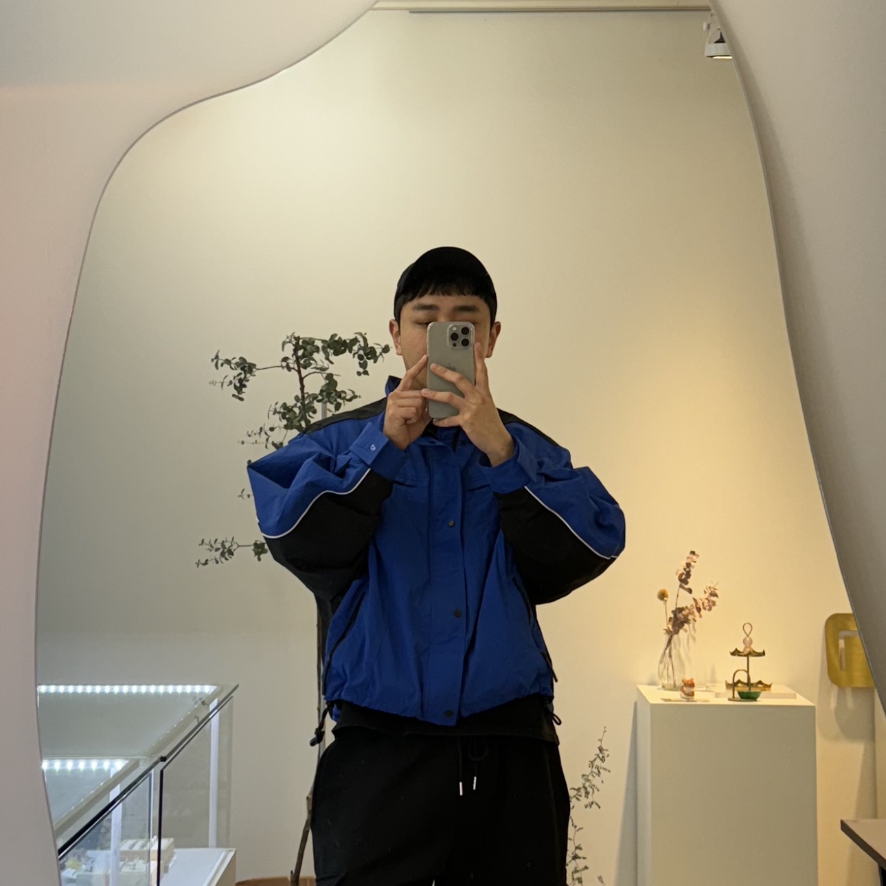 Ader Error Grampur Jumper Z-Blue 착용 스타일 - 2