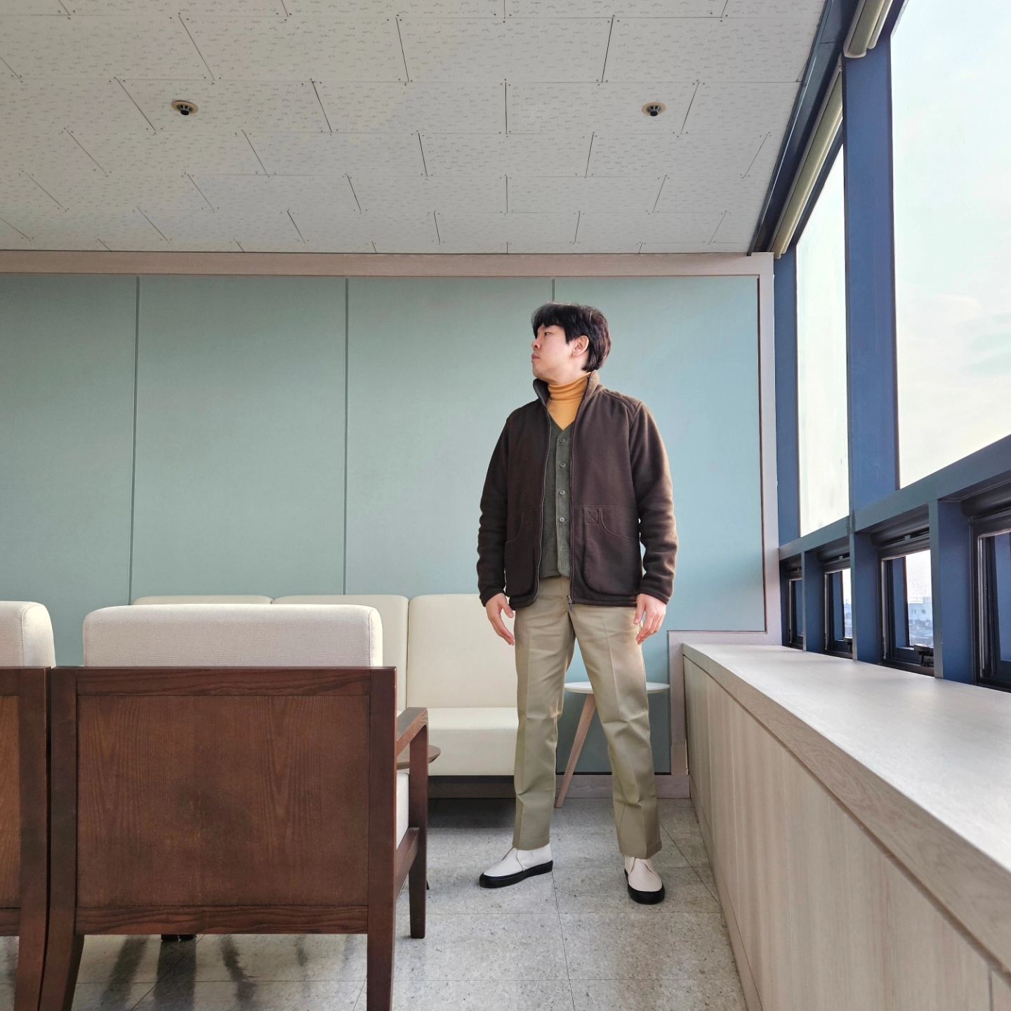 Dickies Original 874 Work Pant Khaki, Rolex Submariner 41mm 124060 Black Oyster 착용 스타일 - 1