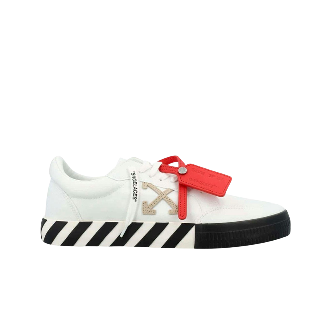 오프화이트 로우 벌크 캔버스 스니커즈 화이트 샌드 - 23SS(Off-White Low Vulcanized Canvas Sneakers White Sand - 23SS)
