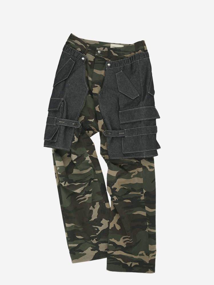 [KREAM 단독] ADSB Andersson Bell Raptor Layered Cargo Pants Indigo Green 착용 스타일 - 2