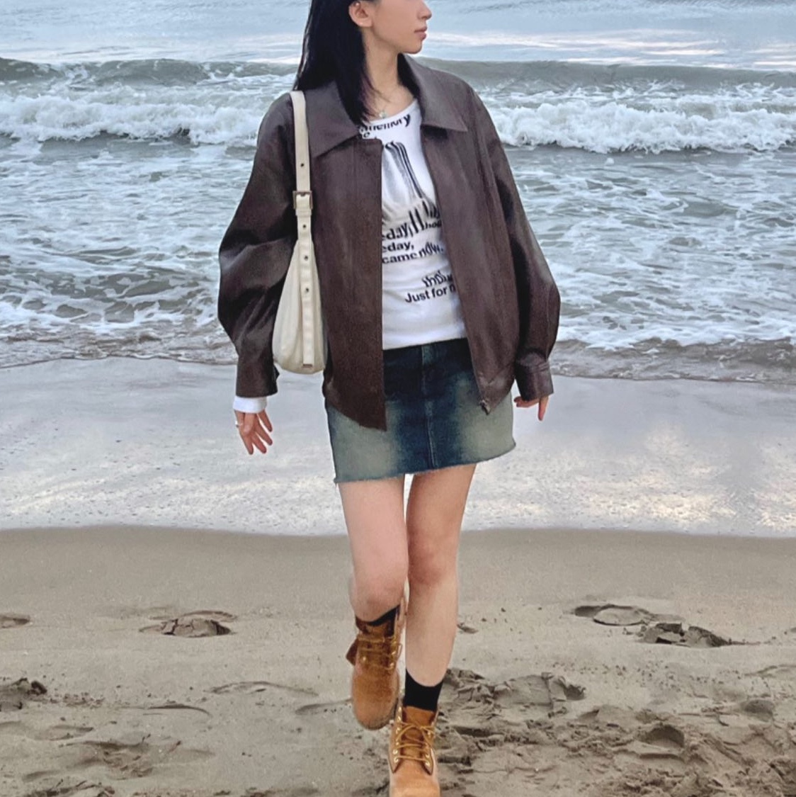 Timberland Premium 6 inch Waterproof Boot Wheat Nubuck - Wide, (W) Timberland 6 Inch Premium Waterproof Boot Wheat Nubuck - Wide 착용 스타일 - 2