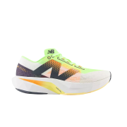 (W) New Balance Fuelcell Rebel v4 White Bleached Lime Glow - D Wide