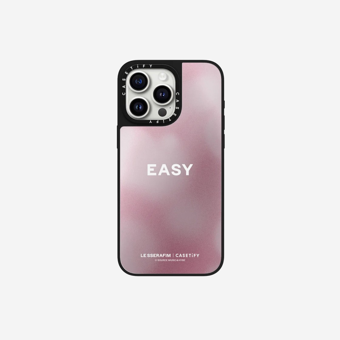 Casetify x LE SSERAFIM iPhone EASY Balmy Flex MagSafe Mirror Case Silver Mirror Black Bumper 상세 이미지 3