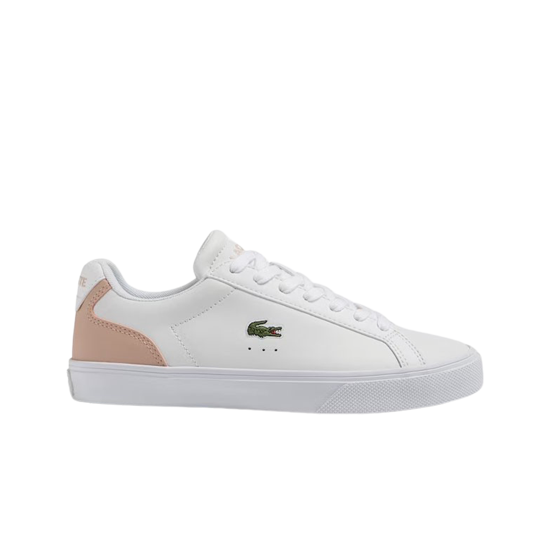 (W) 라코스테 르론드 프로 베이스라인 레더 스니커즈 화이트 라이트 핑크((W) Lacoste Lerond Pro Baseline Leather Sneakers White Light Pink)