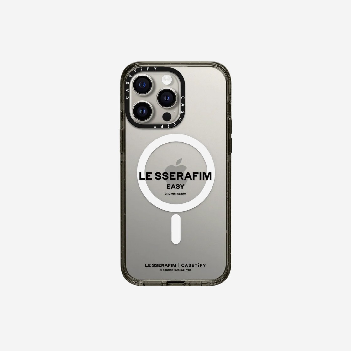 Casetify x LE SSERAFIM iPhone EASY Title MagSafe Impact Case Clear Black 상세 이미지 1