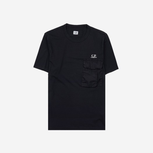 C.P. 컴퍼니 20/1 저지 포켓 티셔츠 블랙 - 23SS