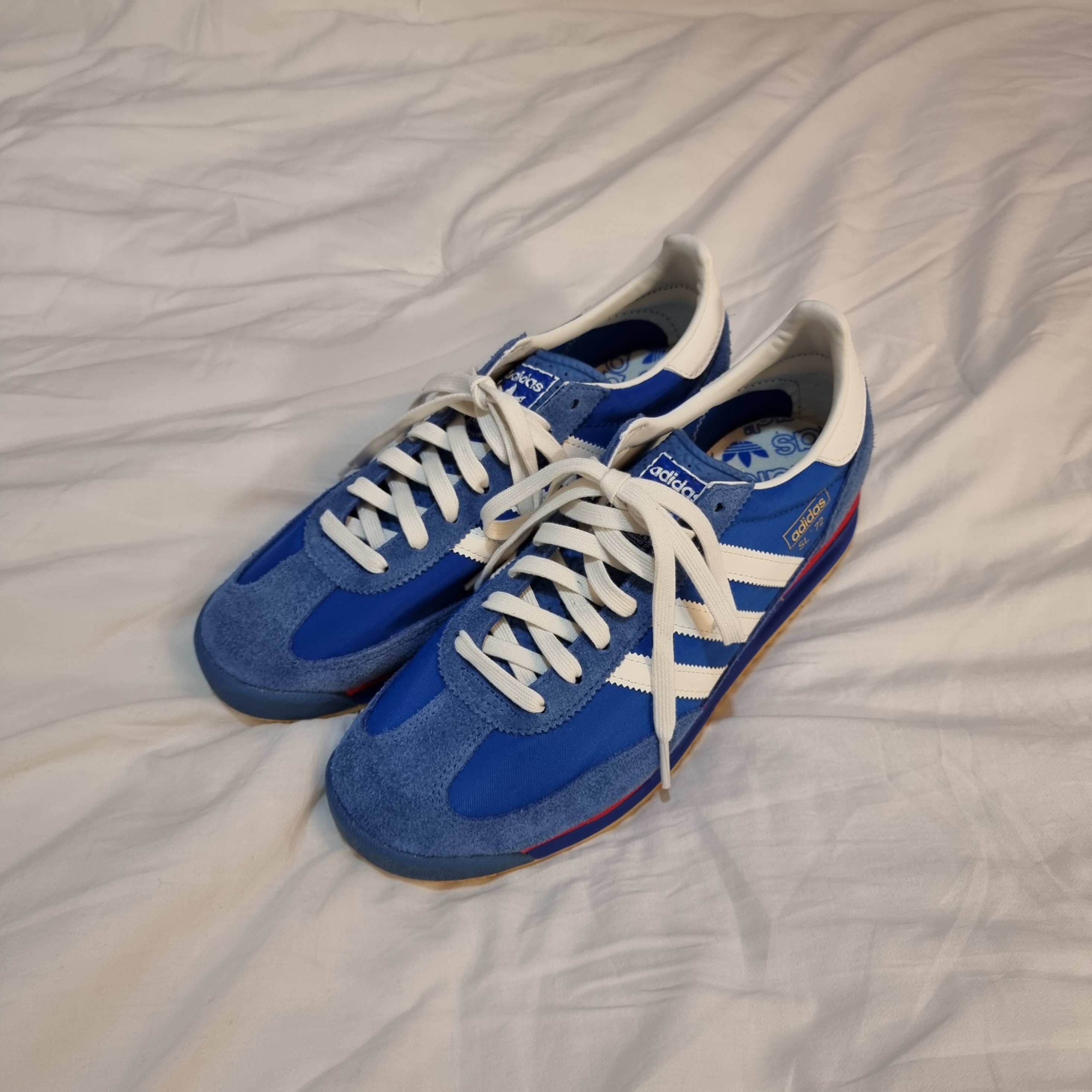 Adidas SL 72 RS Blue Core White 착용 스타일