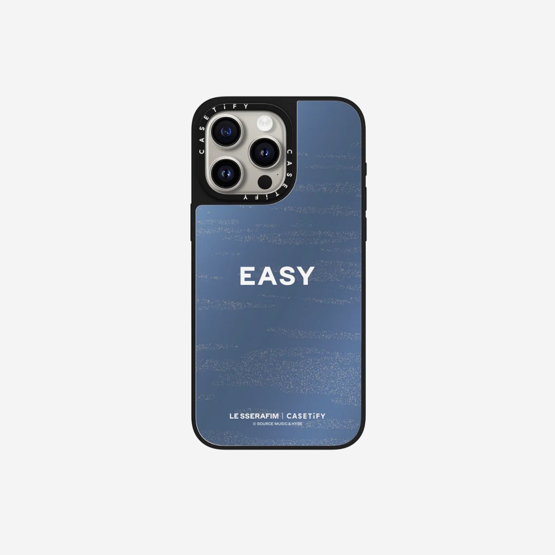 Casetify x LE SSERAFIM iPhone EASY Feathery Lotus MagSafe Mirror Case Silver Mirror Black Bumper 상세 이미지 1