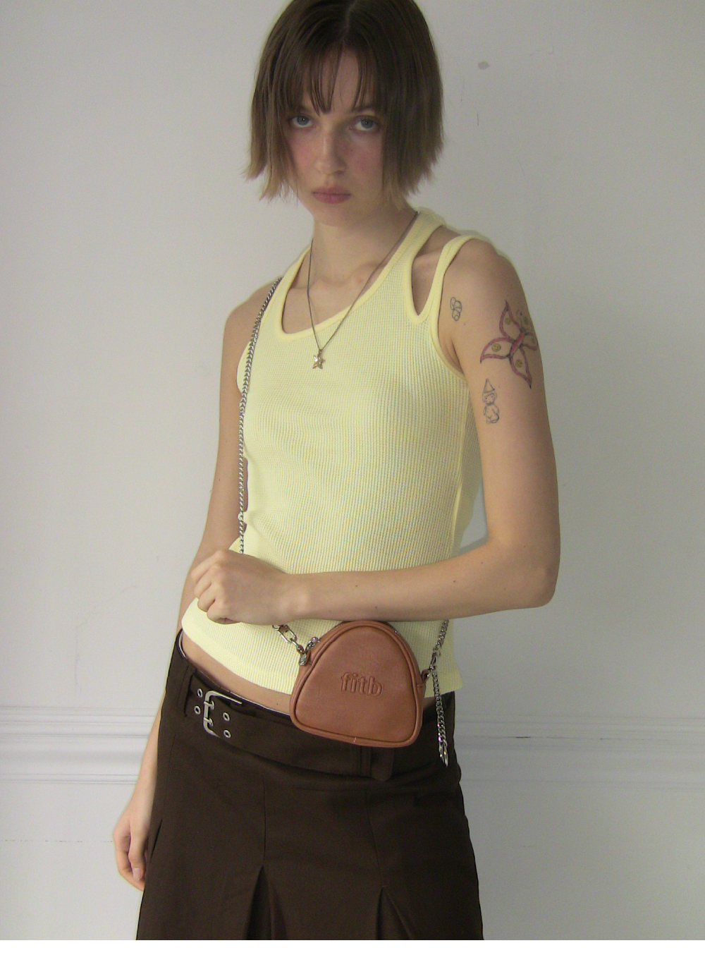 필인더블랭크 크링클 오니기리 코인백 브라운 | FILLINTHEBLANK | KREAM