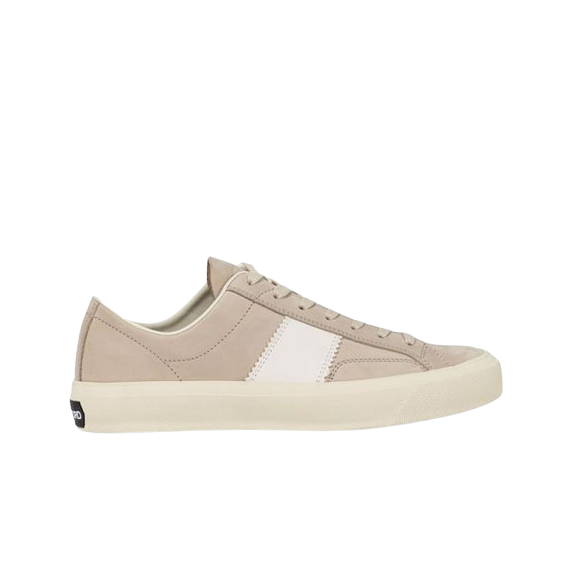 J0974T-LCL133-U1018 Tom Ford Nubuck Cambridge Low Top Sneakers Cream