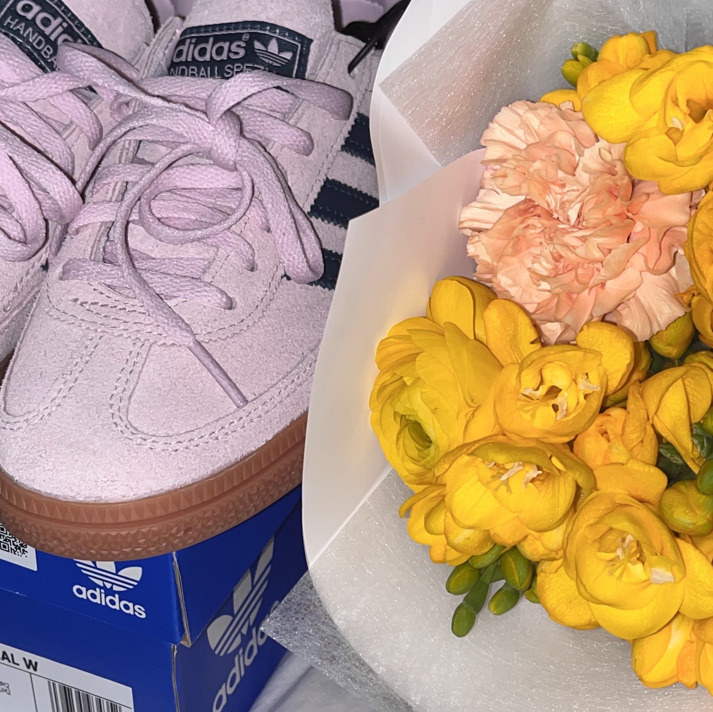 (W) Adidas Spezial Handball Clear Pink 착용 스타일